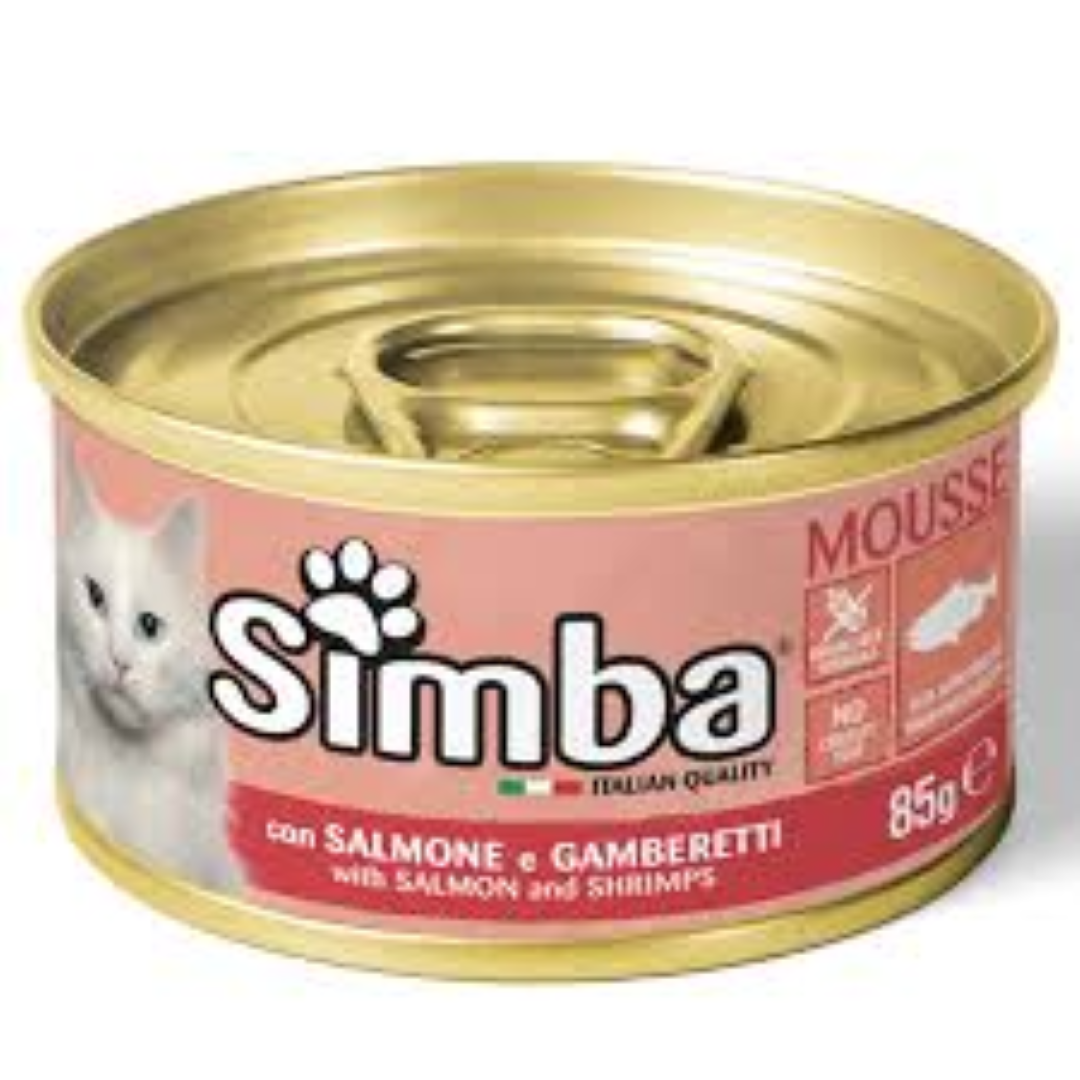 SIMBA CAT MOUSSE SALMON N SHRIMPS 85G